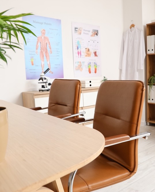 brown office chair
